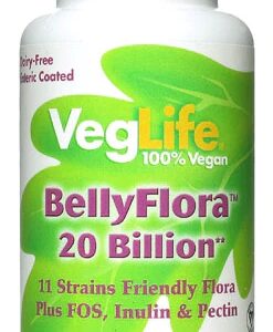 VegLife BellyFlora™ Probiótico 20 Bilhões - 50 Cápsulas Veganas