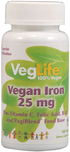 VegLife Vegan Iron - Ferro Vegano 25mg - 100 Comprimidos