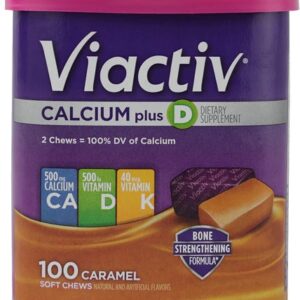 Comprar viactiv calcium plus d caramel -- 100 soft chews preço no brasil calcium calcium & vitamin d minerals suplementos em oferta vitamins & supplements suplemento importado loja 11 online promoção -