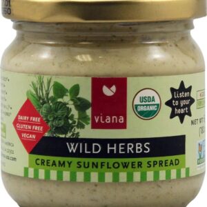 Viana Creamy Sunflower Spread com Ervas Selvagens Orgânicas - 180g
