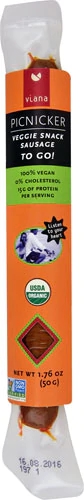 Viana Veggie Snack Sausage To Go! Picnicker - Salsicha Vegetal Prática 50g