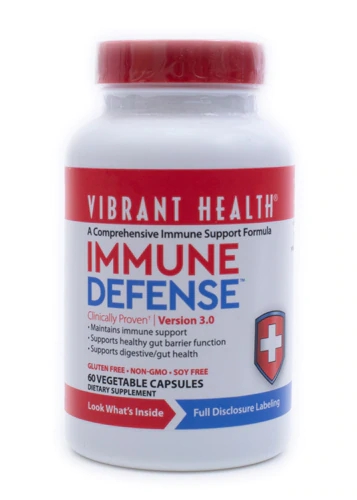 Vibrant Health Immune Defense 60 Cápsulas Vegetais - Reforço Imunológico Superior