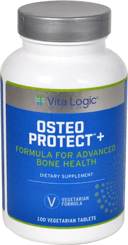 Vita Logic Osteo Protect Plus 100 Comprimidos Vegetarianos Suporte Ósseo