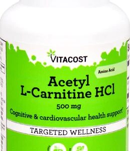 Vitacost Acetyl L-Carnitine HCl -- 500 mg - 60 Capsules