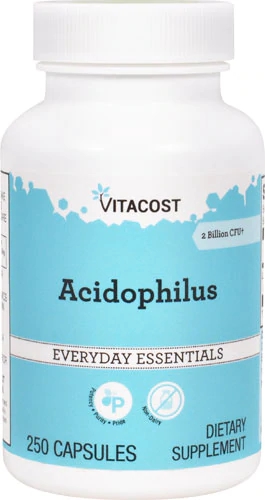 Vitacost Acidophilus - 2 Bilhões de UFC - 250 Cápsulas | Saúde Intestinal