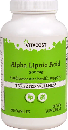 Ácido Alfa-Lipóico Vitacost 300mg - 240 Cápsulas - Poder Antioxidante