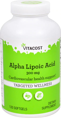 Ácido Alfa-Lipóico Vitacost 300mg - 120 Softgels - Poder Antioxidante Essencial