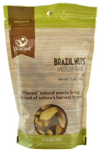 Castanha do Pará Vitacost Sem Sal 340g - Rico em Selênio e Gorduras Saudáveis