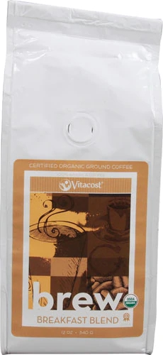 Café Orgânico Vitacost Brew Breakfast Blend 100% Arabica Moído 340g - Sabor e Bem-Estar