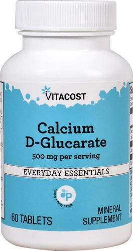 Vitacost Calcium D-Glucarate 500mg - 60 Comprimidos | Suporte ao Bem-Estar