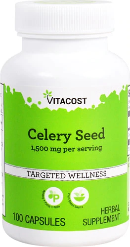 Semente de Aipo Vitacost 1.500mg por Dose - 100 Cápsulas