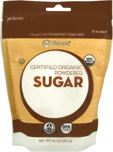 Açúcar Confeiteiro Orgânico Vitacost Não Transgênico 283g - Qualidade Superior