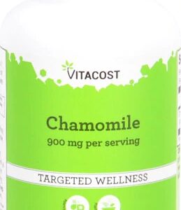 Vitacost Camomila - 900mg por Dose - 120 Cápsulas - Bem-Estar Natural