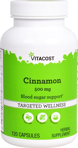 Cápsulas de Canela Vitacost 500mg - 120 Cápsulas: Aliado Natural para o Bem-Estar