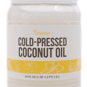 Óleo de Coco Vitacost 100% Puro Prensado a Frio - 1508ml - Não Transgênico e Sem Glúten
