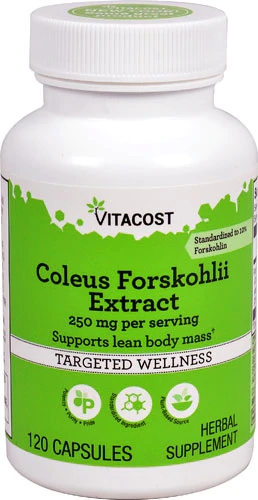 Vitacost Coleus Forskohlii Extract 250mg - 120 Cápsulas - Suplemento Natural