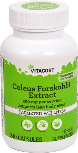 Vitacost Coleus Forskohlii Extract -- 250 mg per serving - 240 Capsules
