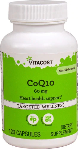 Coenzima Q10 Vitacost 60mg - 120 Cápsulas: Energia e Bem-Estar