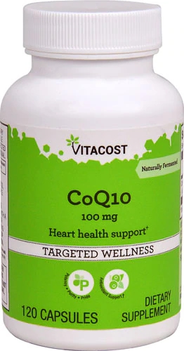 CoQ10 100mg - Vitacost 120 Cápsulas Vegetarianas - Energia e Saúde Cardíaca