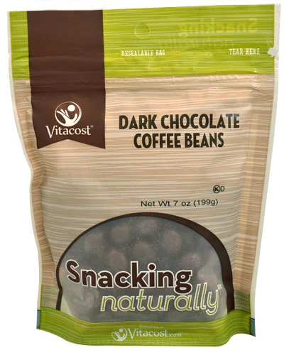 Vitacost Dark Chocolate Covered Coffee Beans -- 7 oz (199 g)
