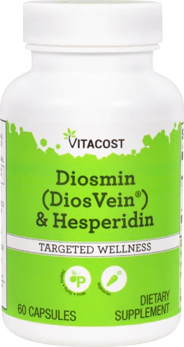 Vitacost Diosmin (DiosVein®) & Hesperidin - 60 Cápsulas para Saúde Vascular