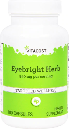Vitacost Eyebright Herb 940mg - 100 Cápsulas - Saúde Ocular