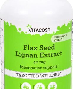 Extrato de Lignana de Linhaça Vitacost 40 mg - 120 Cápsulas
