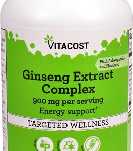Vitacost Ginseng Extract Complex 900mg - 240 Cápsulas - Energia e Bem-Estar