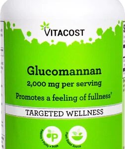 Glucomannan Vitacost 2000mg por Dose - 360 Cápsulas Gelatinosas