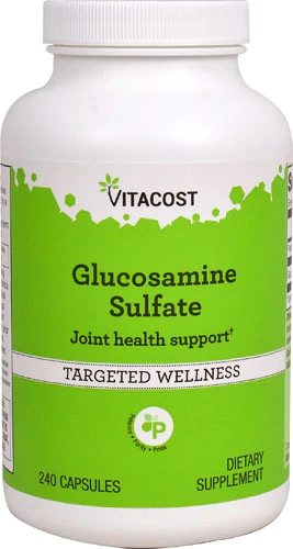 Glucosamina Sulfato Vitacost 1000 mg - 240 Cápsulas: Saúde das Articulações