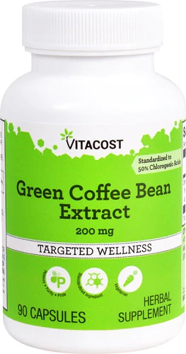 Extrato de Café Verde Vitacost 200mg - 90 Cápsulas - Suplemento Natural
