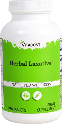 Vitacost Herbal Laxative Suplemento Natural 250 Comprimidos