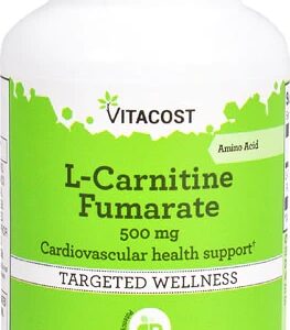 Vitacost L-Carnitina Fumarato 500 mg - 60 Cápsulas: Energia e Bem-Estar