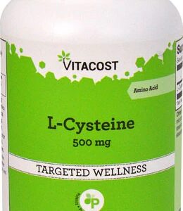 L-Cisteína Vitacost 500 mg - 180 Cápsulas: Saúde e Bem-Estar Essenciais