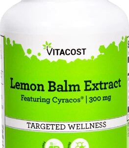 Extrato de Melissa Vitacost Cyracos® 300mg - 60 Cápsulas para Bem-Estar