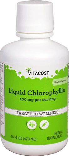 Clorofila Líquida Vitacost Sabor Menta Natural - 473ml