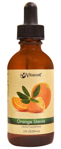 Extrato Líquido de Stevia Sabor Laranja Vitacost - 59ml (2 fl oz) - Adoçante Natural
