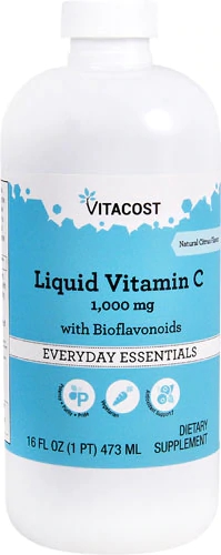 Vitamina C Líquida Vitacost com Bioflavonoides Cítricos Naturais - 1000mg (473ml)