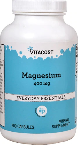 Magnésio Vitacost 400mg - 200 Cápsulas para Bem-Estar e Saúde