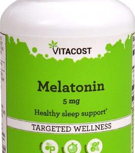 Melatonina Vitacost 5mg - 100 Comprimidos para Sono Reparador