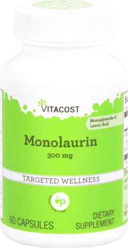 Monolaurin Vitacost 300mg - 60 Cápsulas: Suporte Imunológico Natural