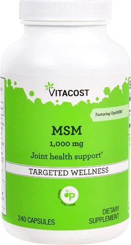 Vitacost MSM 1000mg - 240 Cápsulas: Saúde e Bem-Estar para Articulações e Pele