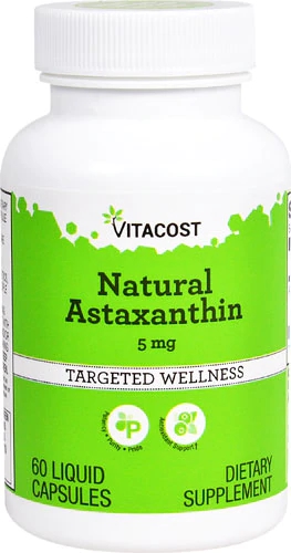 Astaxantina Natural Vitacost 5mg - 60 Cápsulas Líquidas: Poder Antioxidante para sua Saúde