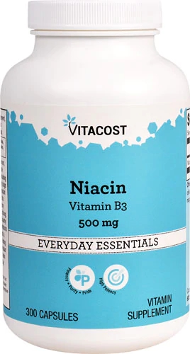 Vitacost Niacin (Vitamin B-3) -- 500 mg - 300 Capsules