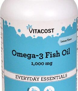 Óleo de Peixe Vitacost Omega-3 Limão 1000mg - 150 Cápsulas Gelatinosas