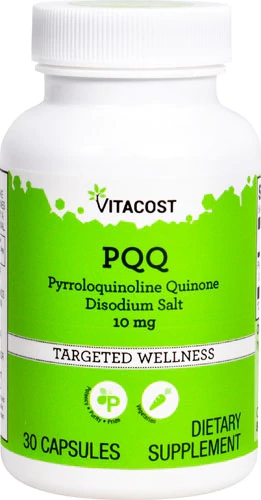 Vitacost PQQ Quinolina Pirroloquinolina Sal Dissódico 10mg 30 Cápsulas