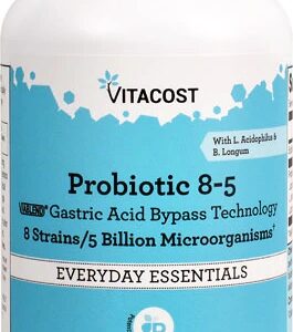 Probiótico Vitacost Probiotic 8-5: 240 Cápsulas Vegetarianas com 8 Cepas e 5 Bilhões CFU