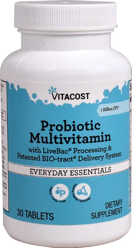 Vitacost Probiotic Multi-Vitamin 30 Tabletes - 1 Bilhão de CFU