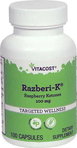 Vitacost Razberi-K® Cetona de Framboesa 100mg - 100 Cápsulas