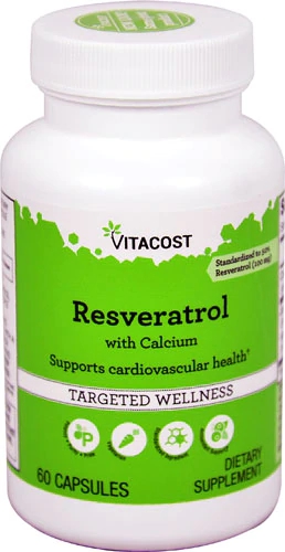 Resveratrol Vitacost 100mg - 60 Cápsulas - Poder Antioxidante